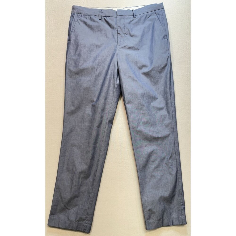 Express Photographer Men's Flat Front Dress Pants Size 34/32 Blue Lightweight